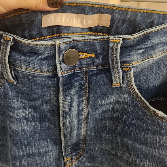 Athleta EUC sculptek high rise skinny jeans in medium wash size 8 - Picture 6 of 7